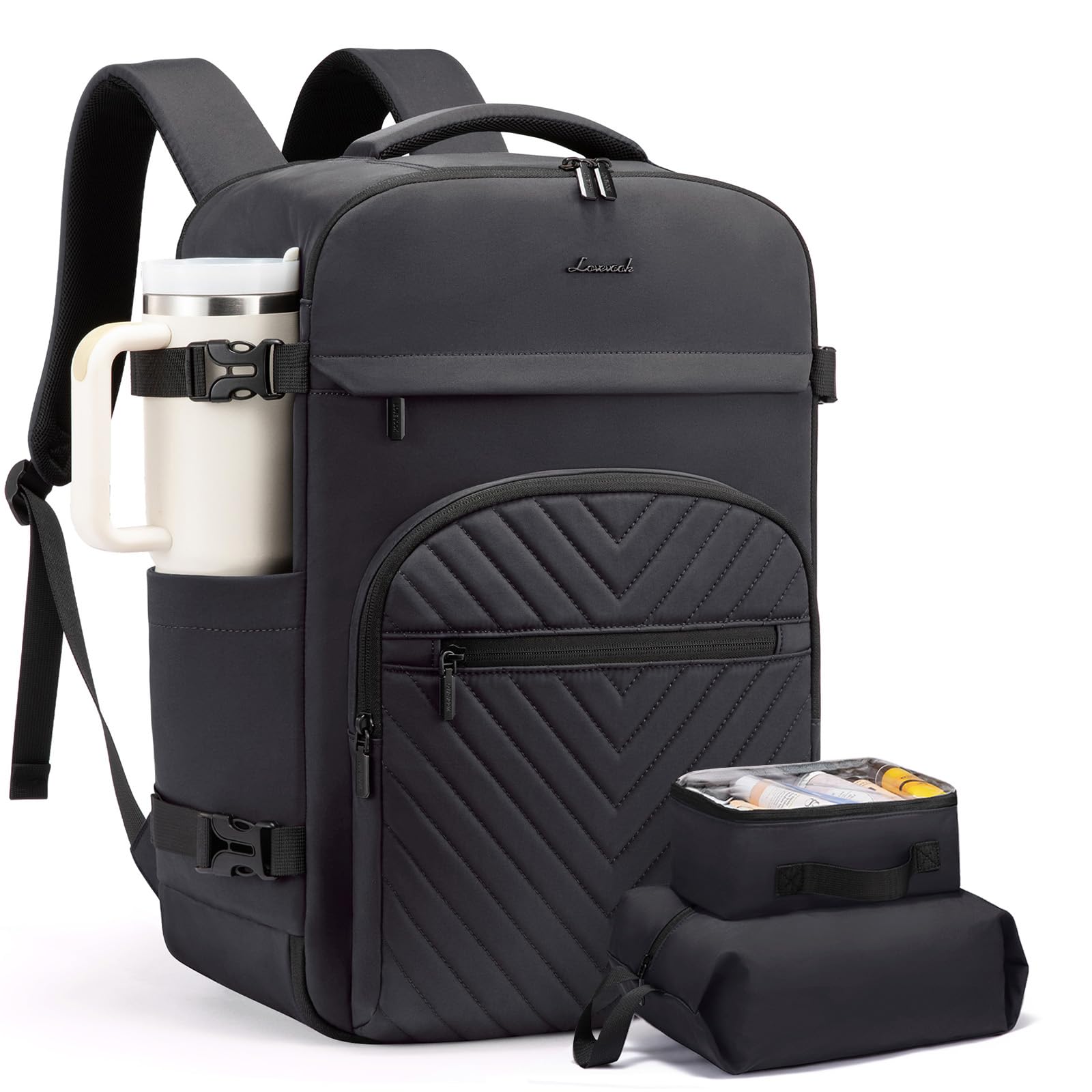 40L-3Pcs Airline Approved Travel Backpack Waterproof Carry On Bag
