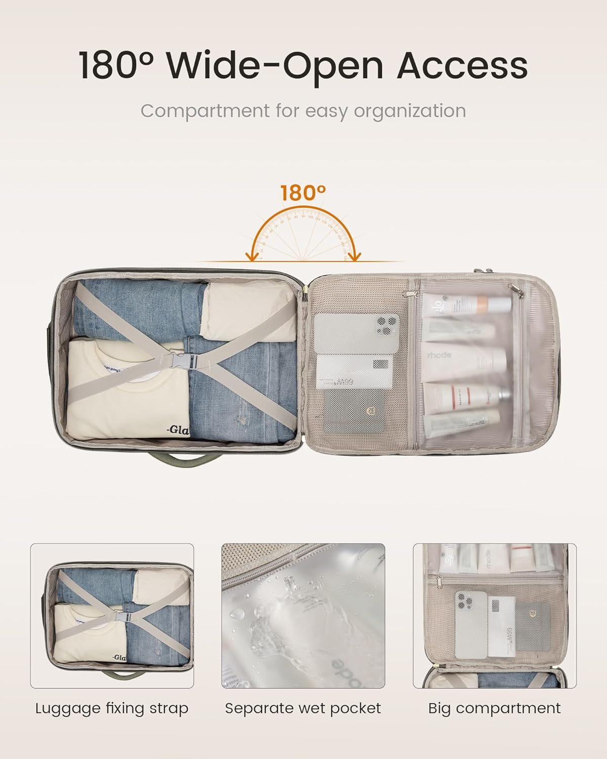 LOVEVOOK 40L Travel Backpack for Women & Men, Airline Approved Carry On Luggage with 3 Packing Cubes, TSA Overnight Bags, Waterproof Personal Item Bag, Weekender Essentials Backpacks fits 17" Laptop