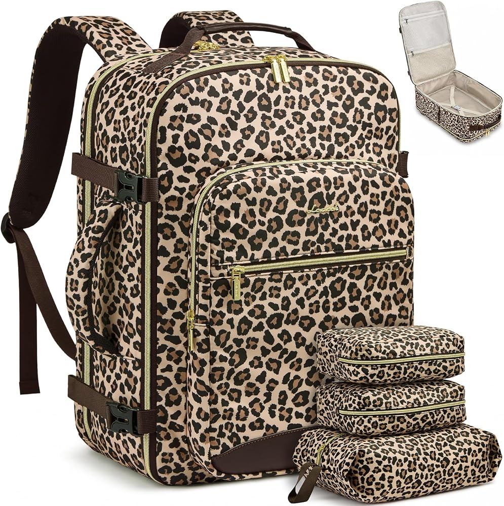 40L Travel Carry On Backpack with Packing Cubes & Laptop Compartment