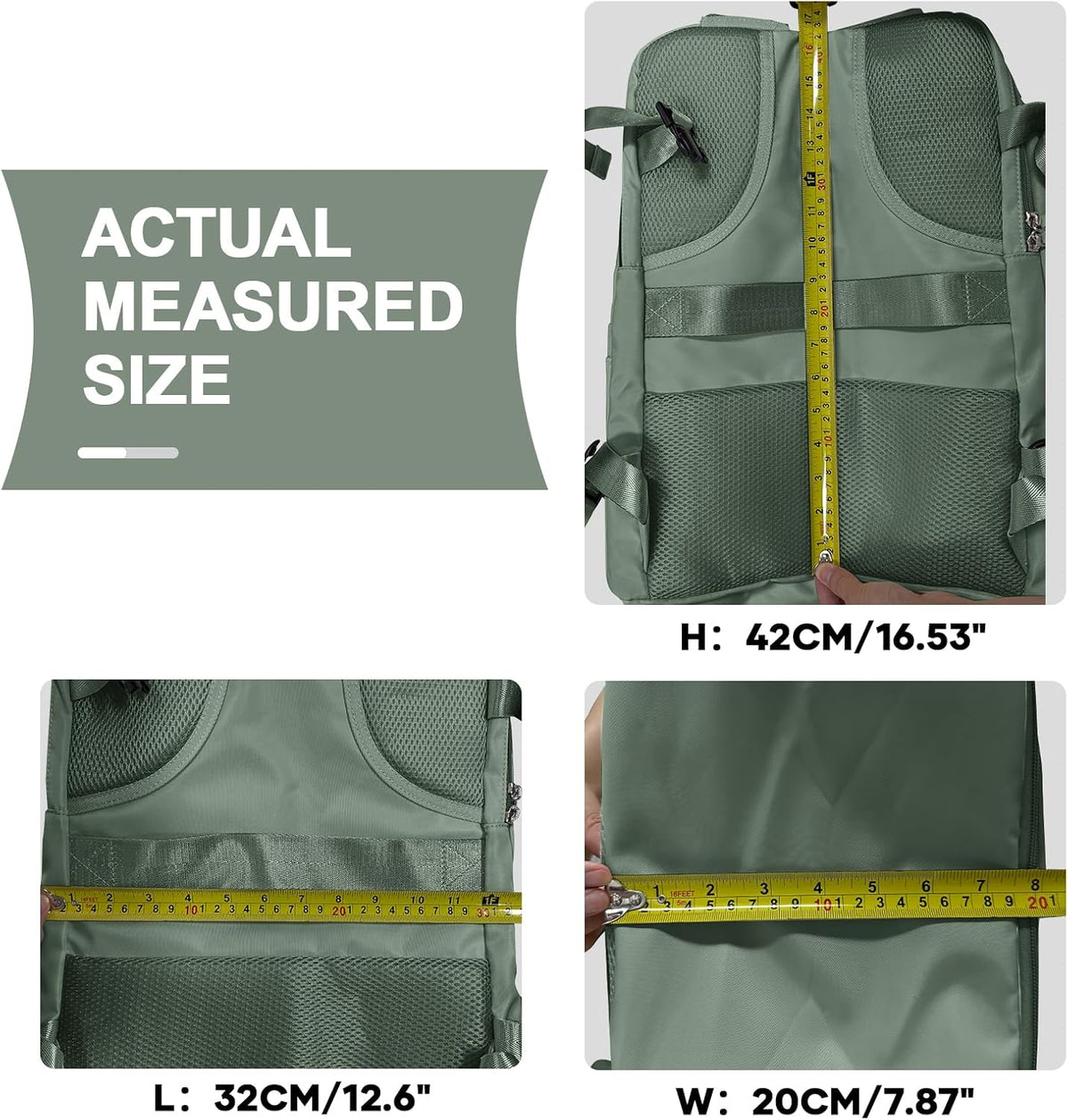 coowoz Travel Backpack For Women Men,Carry On Backpack,Hiking Backpack Waterproof Outdoor Sports Rucksack Casual Daypack Travel Essentials(Olive Green)