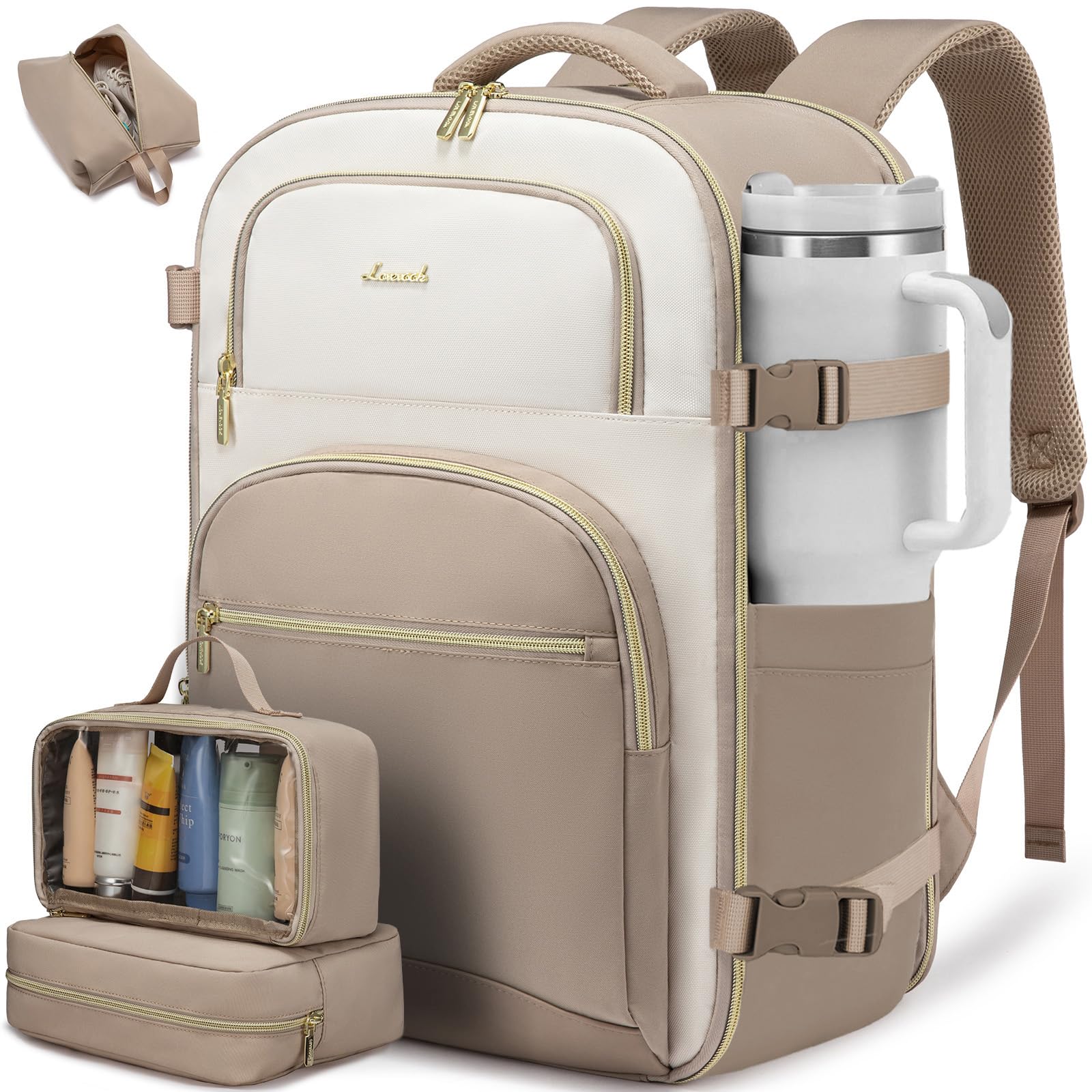 Women’s Travel Backpack with Packing Cubes – TSA Carry-On Bag