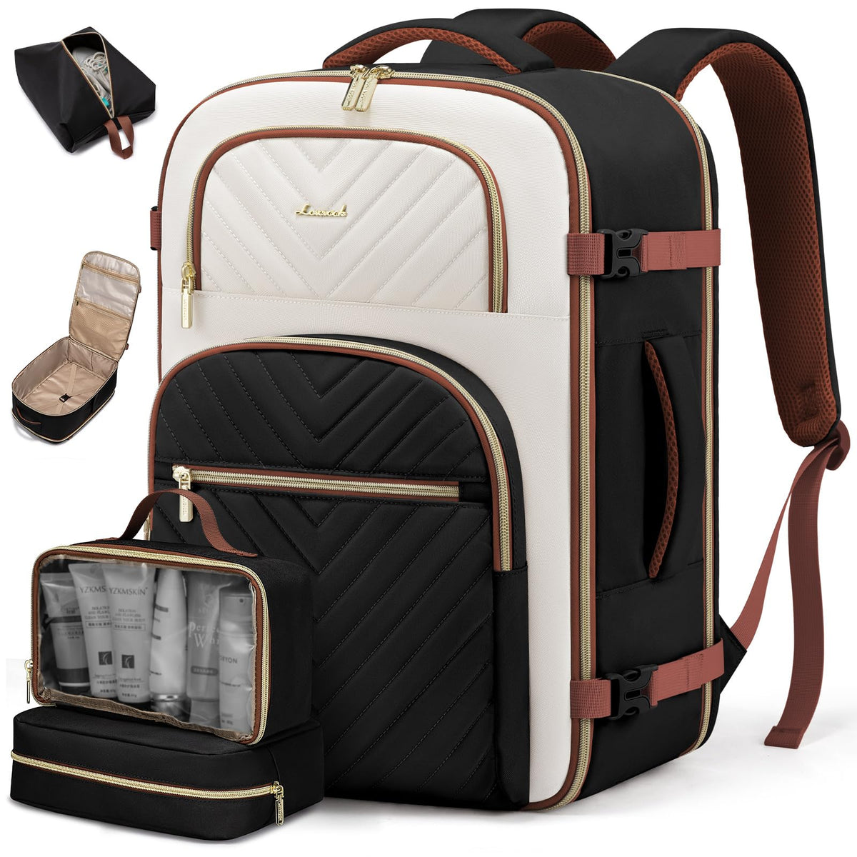 Women’s Travel Backpack with Packing Cubes – TSA Carry-On Bag