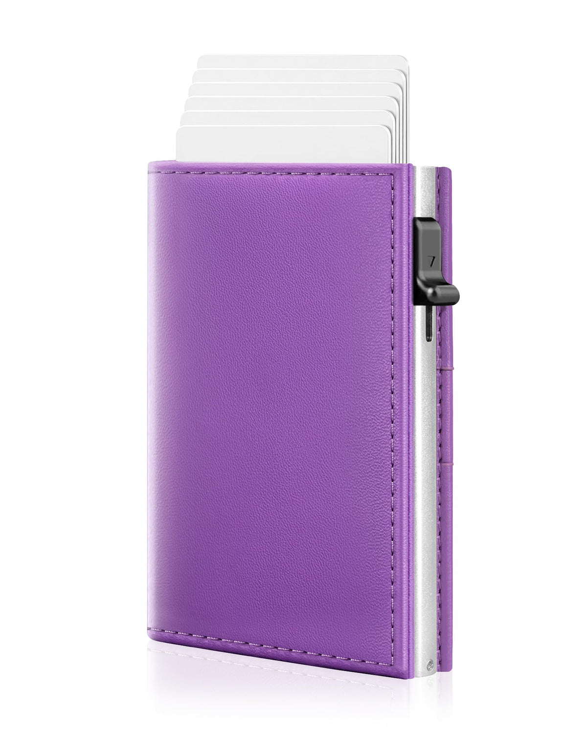 Men's & Women's Slim RFID Blocking Wallet with Pop Up Card Holder Aluminum Case