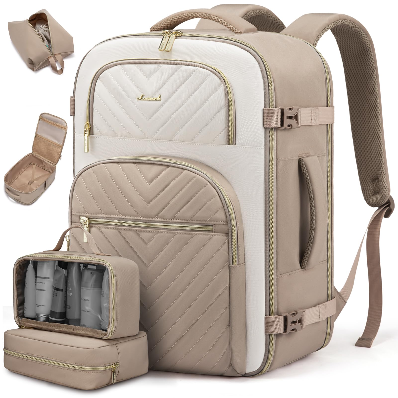 Women’s Travel Backpack with Packing Cubes – TSA Carry-On Bag