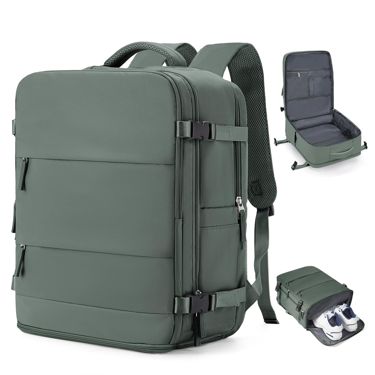 33L Travel Backpack with Laptop & Shoe Compartment, Carry On