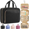 HOTOR Hanging Travel Toiletry Bag Women Men, Black, Medium