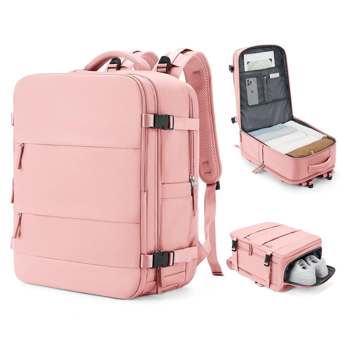 33L Travel Backpack with Laptop & Shoe Compartment, Carry On