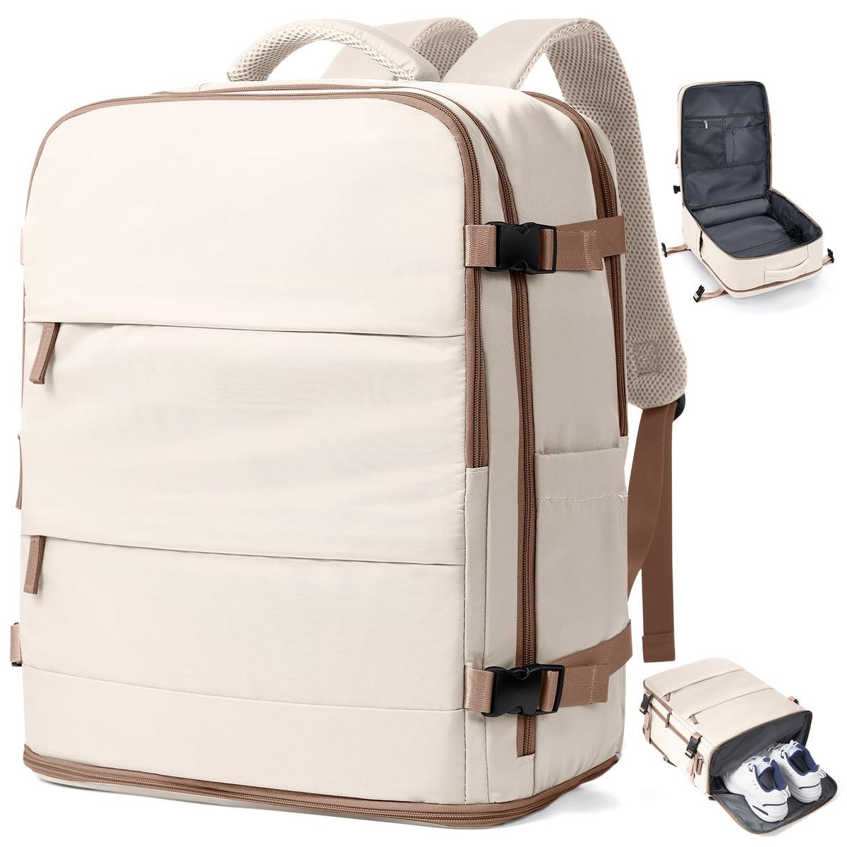 33L Travel Backpack with Laptop & Shoe Compartment, Carry On
