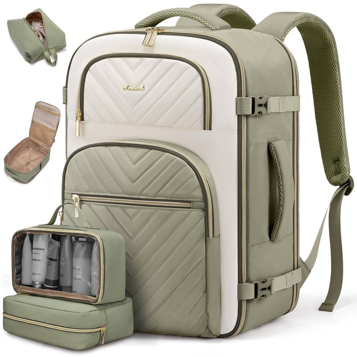 Women’s Travel Backpack with Packing Cubes – TSA Carry-On Bag