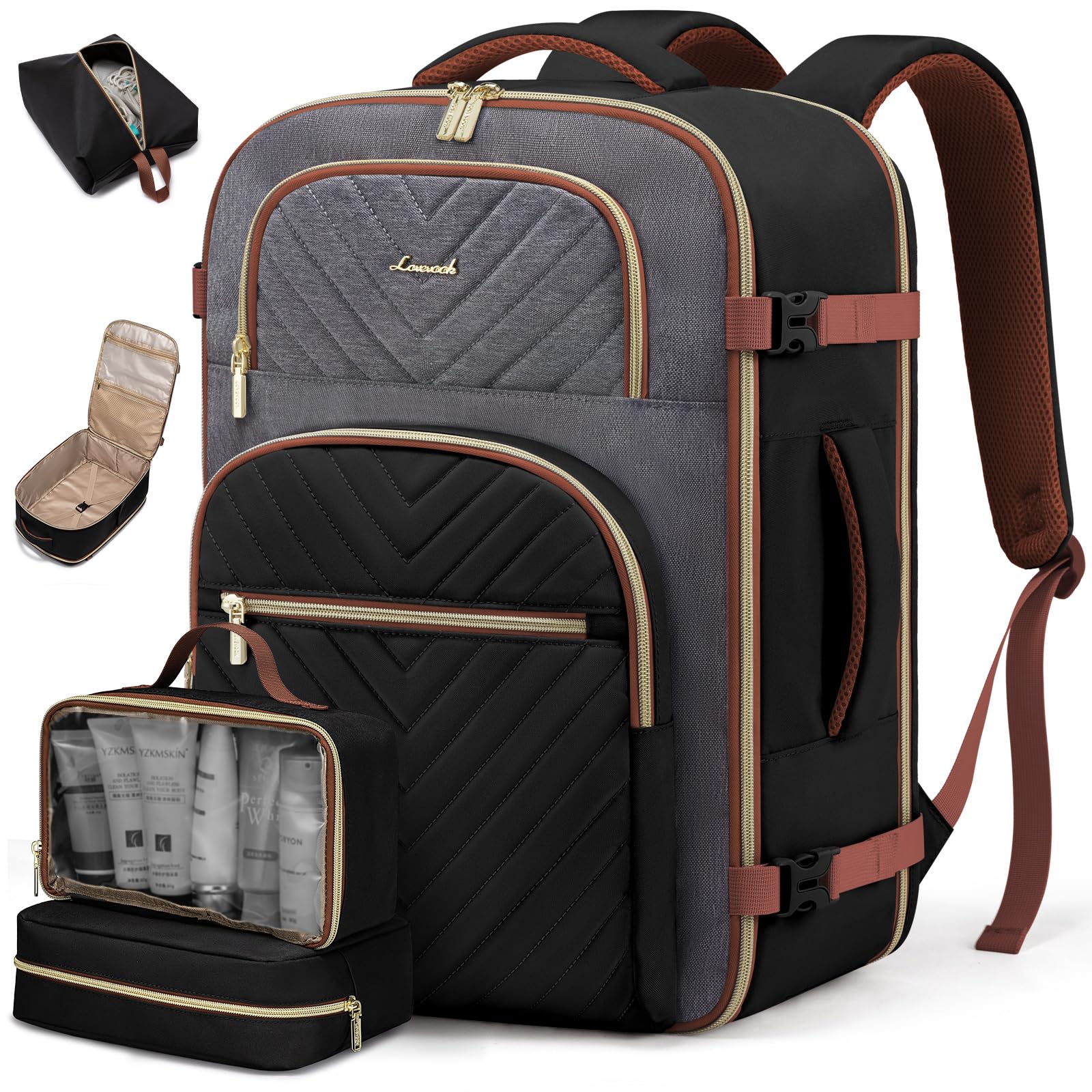 Women’s Travel Backpack with Packing Cubes – TSA Carry-On Bag