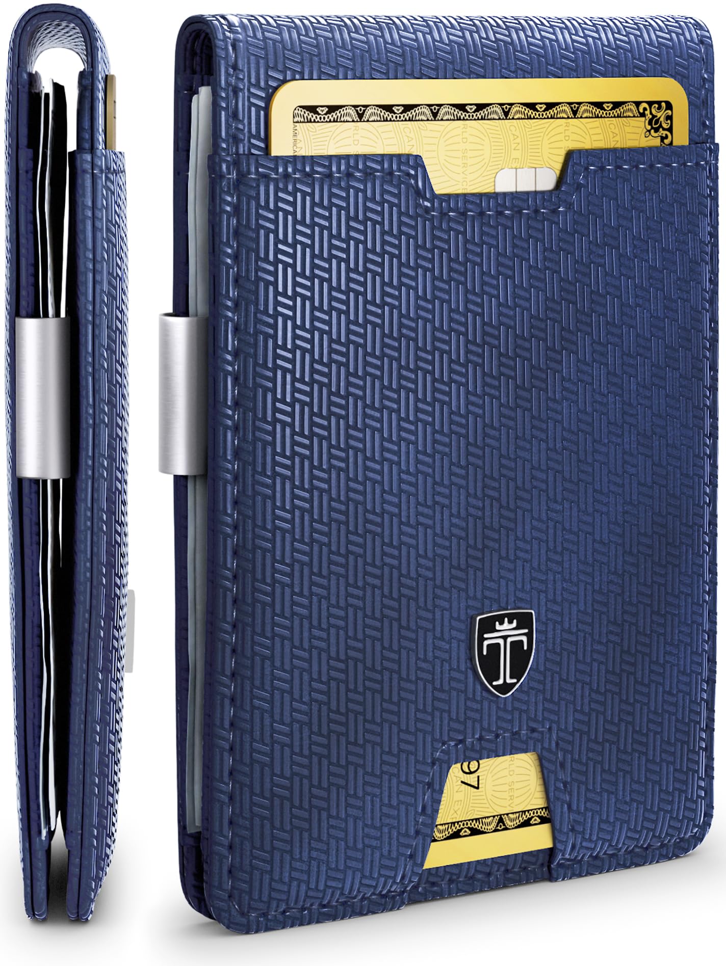 TRAVANDO Mens Slim Wallet with Money Clip AUSTIN RFID Blocking Bifold Credit Card Holder for Men with Gift Box