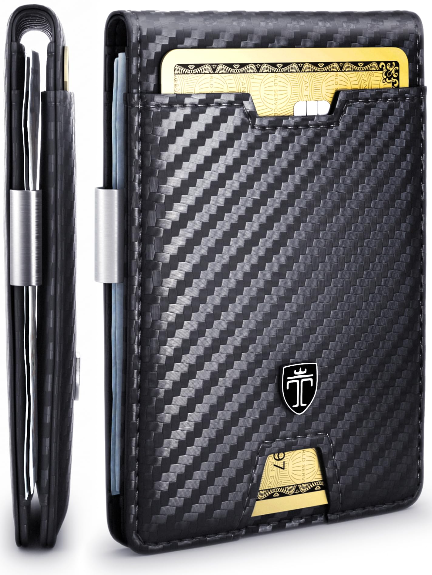 TRAVANDO Mens Slim Wallet with Money Clip AUSTIN RFID Blocking Bifold Credit Card Holder for Men with Gift Box