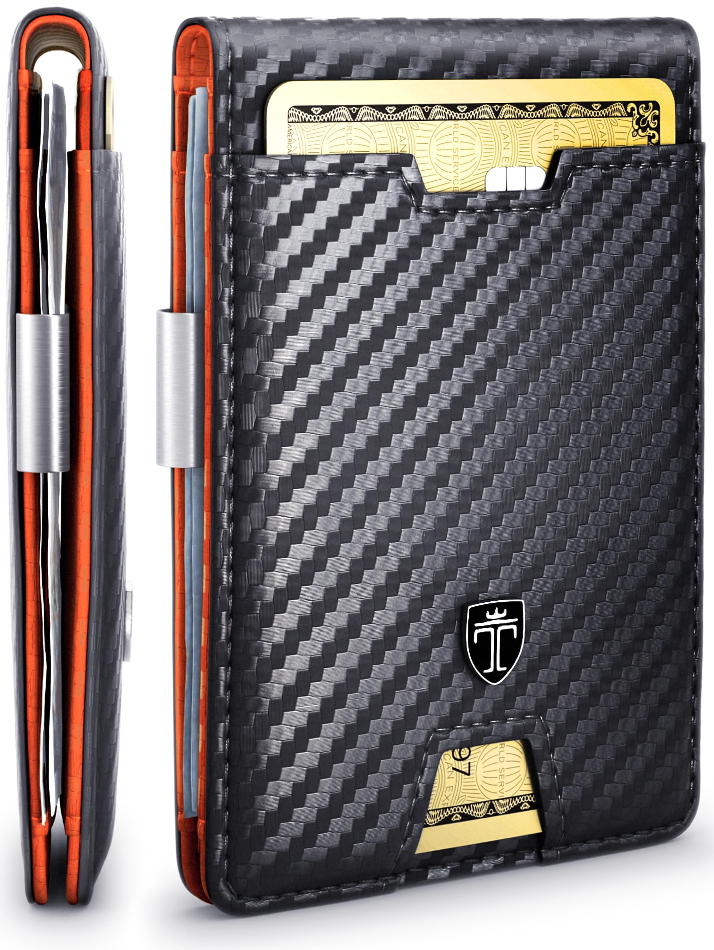 TRAVANDO Mens Slim Wallet with Money Clip AUSTIN RFID Blocking Bifold Credit Card Holder for Men with Gift Box