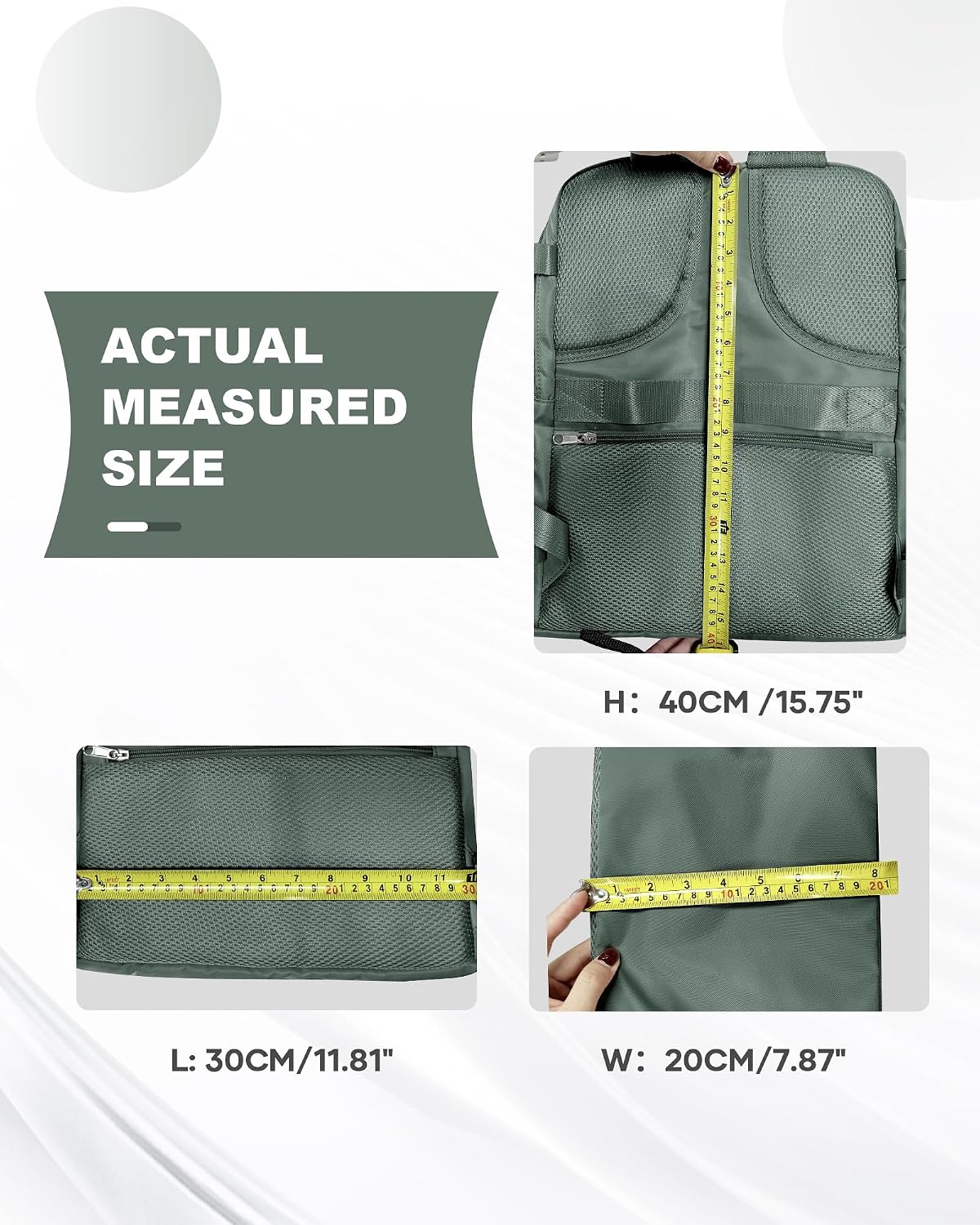 coowoz Travel Backpack Carry On for Women Man Gym Backpack with Laptop Compartment Mochila de Viaje Teacher Personal Item Backpacks Rucksack Airplane Accessories Must Haves Olive Green Small