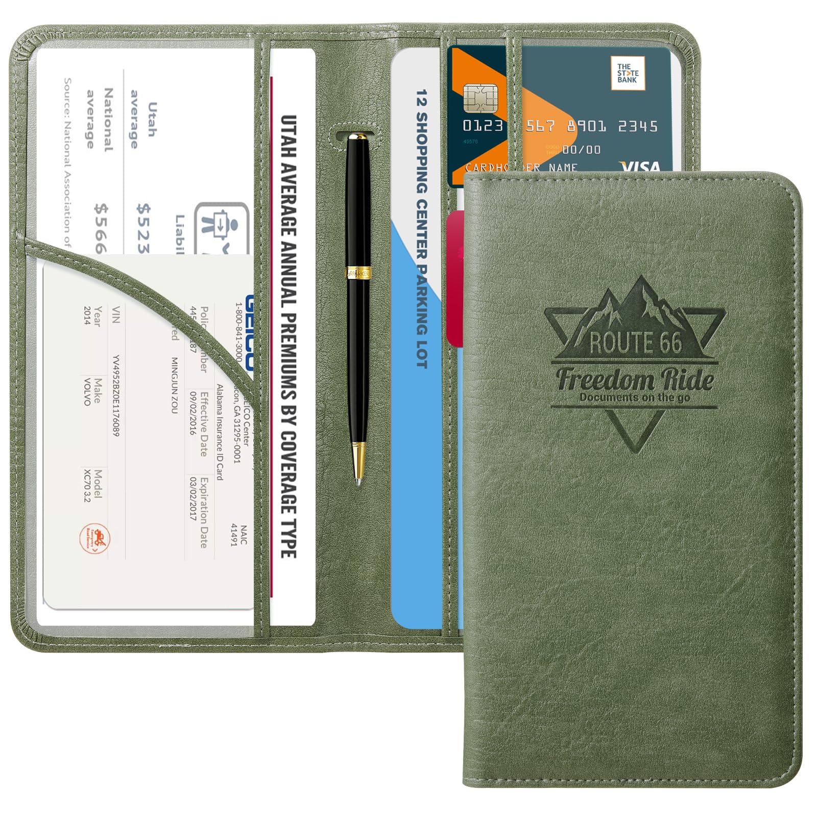 Car Registration Insurance Holder for Glove Box Organizer Case Vehicle