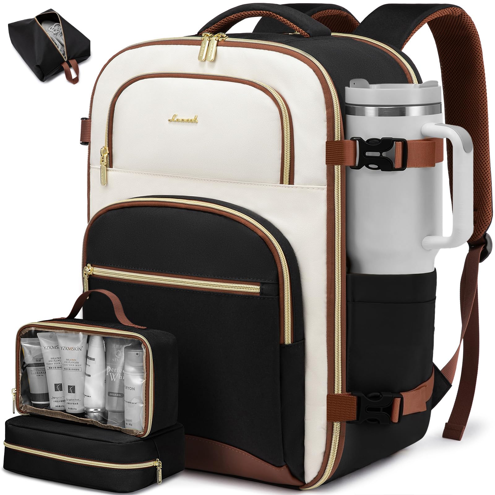 Women’s Travel Backpack with Packing Cubes – TSA Carry-On Bag