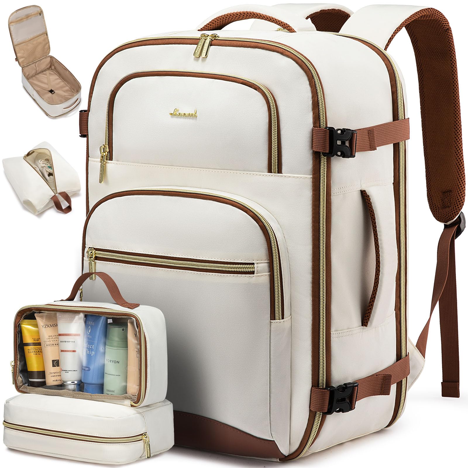 Women’s Travel Backpack with Packing Cubes – TSA Carry-On Bag