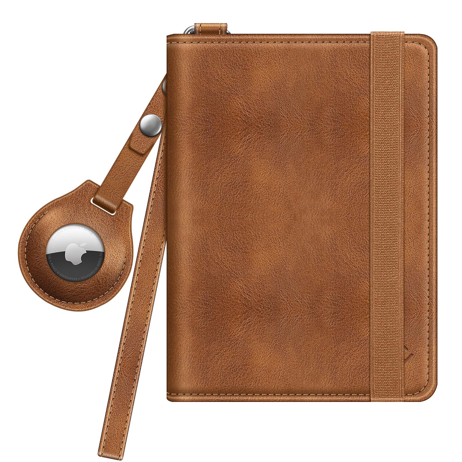 Fintie Passport Holder with Airtag Holder, Slim Travel Wallet RFID Blocking Passport Cover Protector Essentials with Credit Card Slots for Women/Men