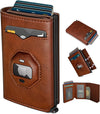 AirTag Wallet for Men RFID Pop Up Leather Wallet with Card Holder