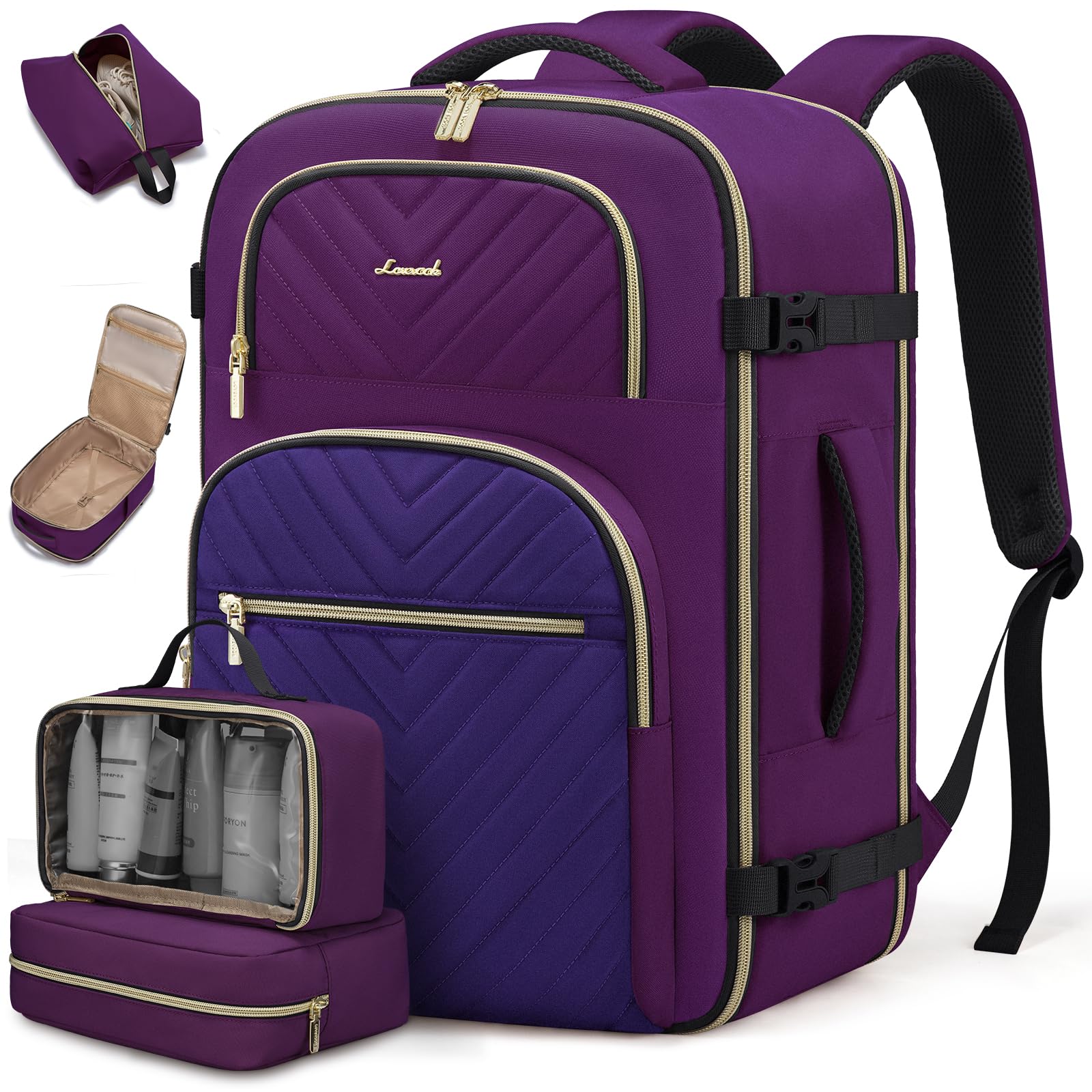 Women’s Travel Backpack with Packing Cubes – TSA Carry-On Bag