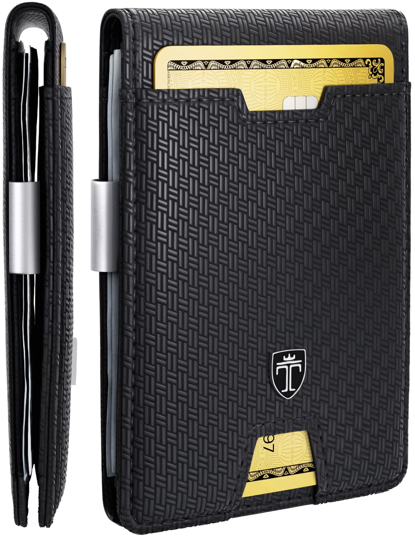 TRAVANDO Mens Slim Wallet with Money Clip AUSTIN RFID Blocking Bifold Credit Card Holder for Men with Gift Box