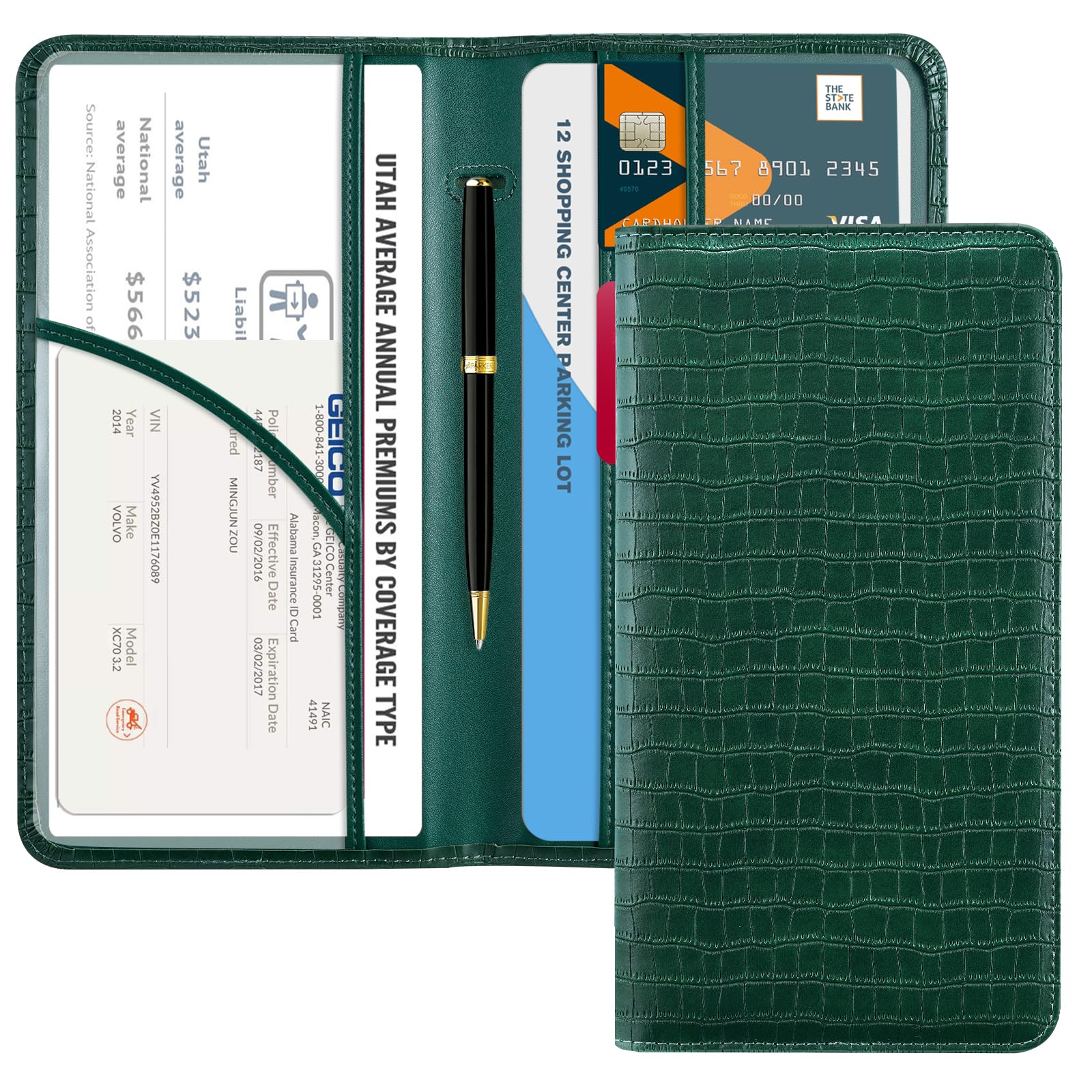 Car Registration Insurance Holder for Glove Box Organizer Case Vehicle