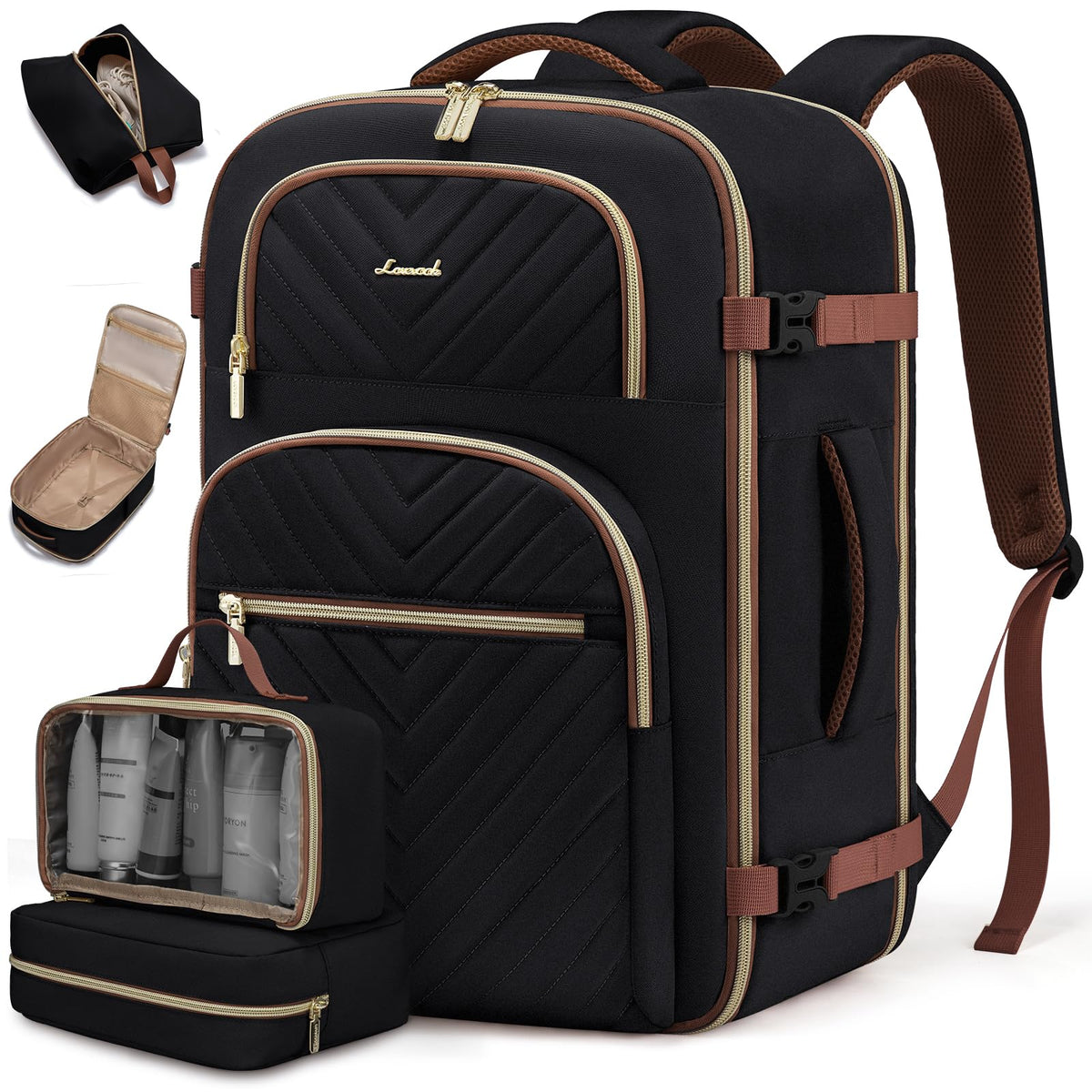 Women’s Travel Backpack with Packing Cubes – TSA Carry-On Bag