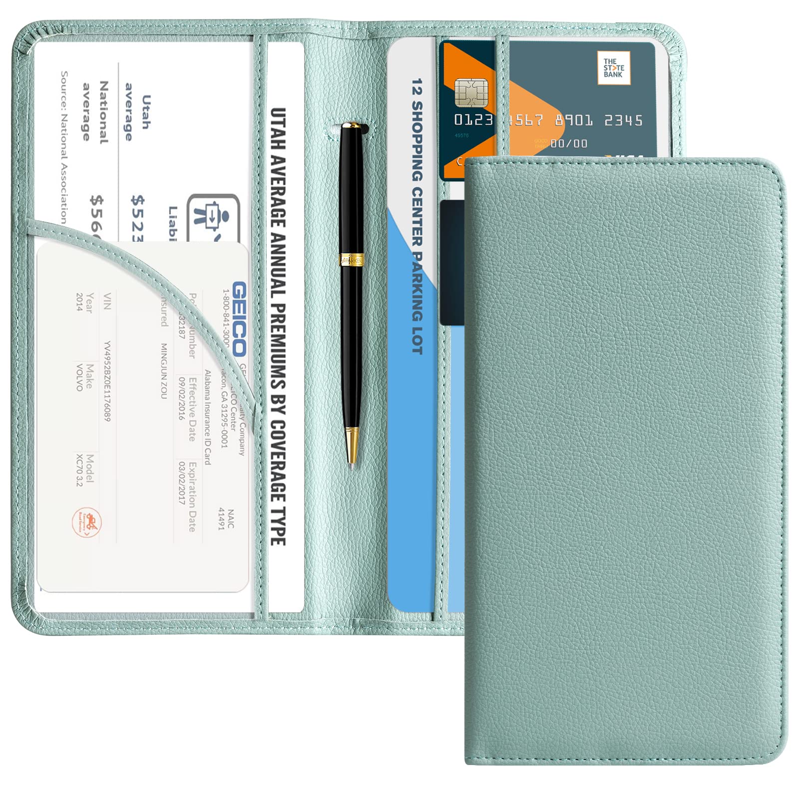 Car Registration Insurance Holder for Glove Box Organizer Case Vehicle