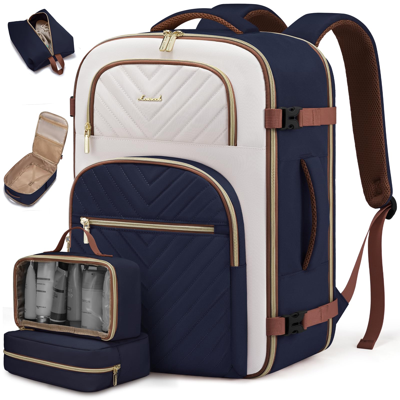Women’s Travel Backpack with Packing Cubes – TSA Carry-On Bag