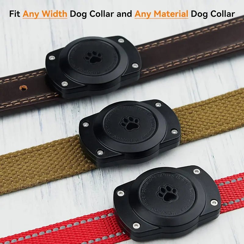 ABBY Ultra-Secure Waterproof AirTag Dog Collar Holder, Scratch-Resistant & Easy Install for Large Pets - Abbycart