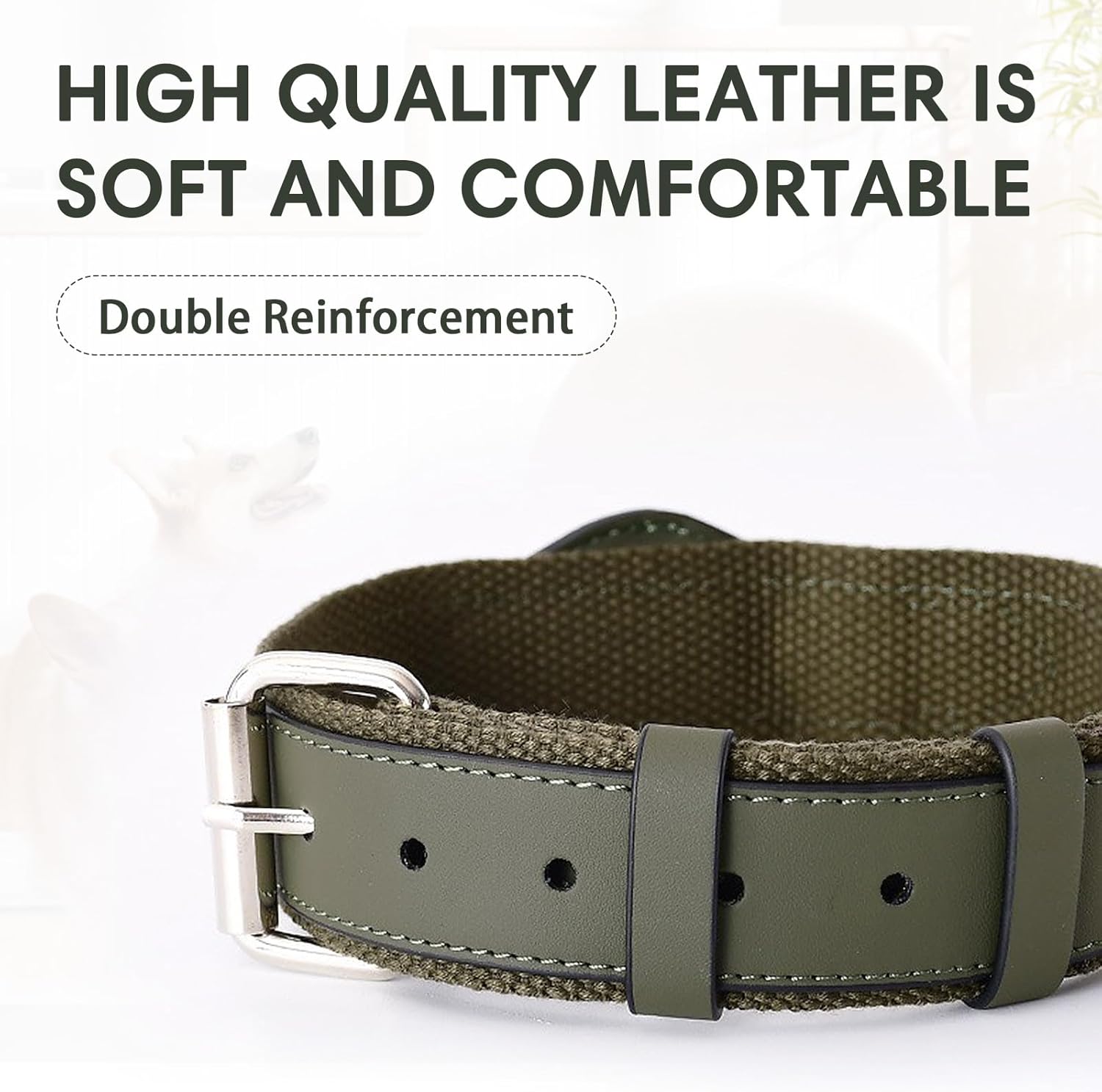 ABBY's AirTag Dog Collar – Leather Tracker Collar for Small to Large Dogs - Abbycart