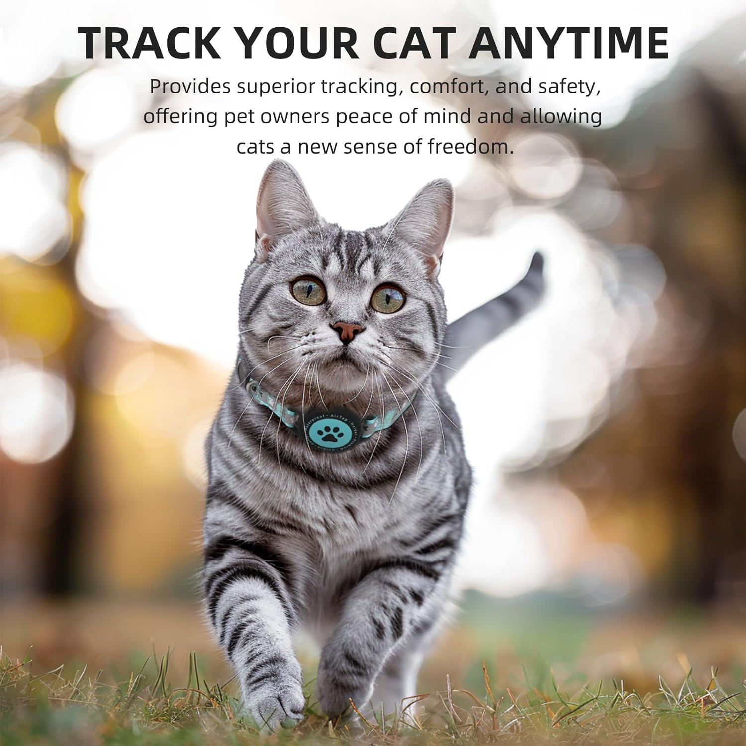 Air Tag Cat Collar Reflective Breakaway Safe Kitten GPS Holder