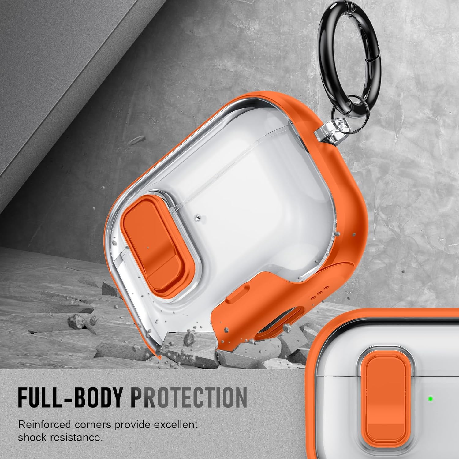 AirPods Pro 3 Case Shockproof Cover with Stand & Keychain