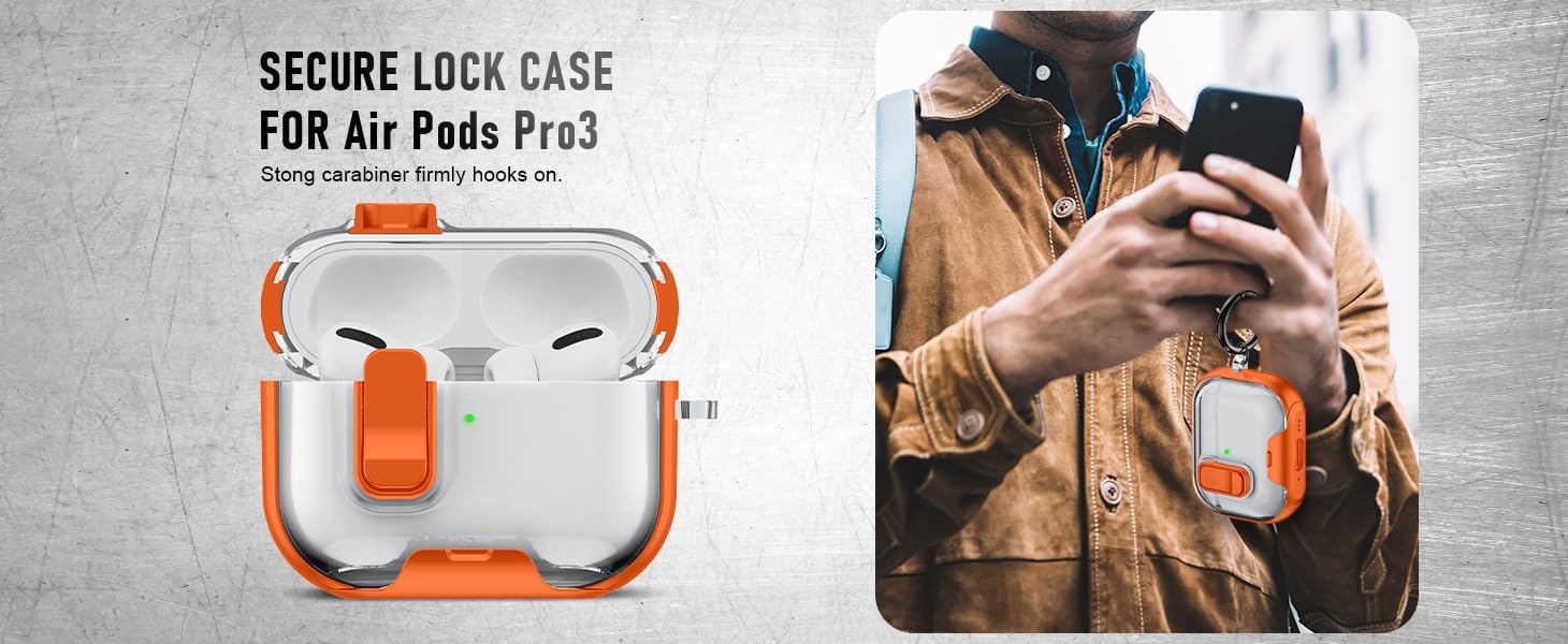 AirPods Pro 3 Case Shockproof Cover with Stand & Keychain