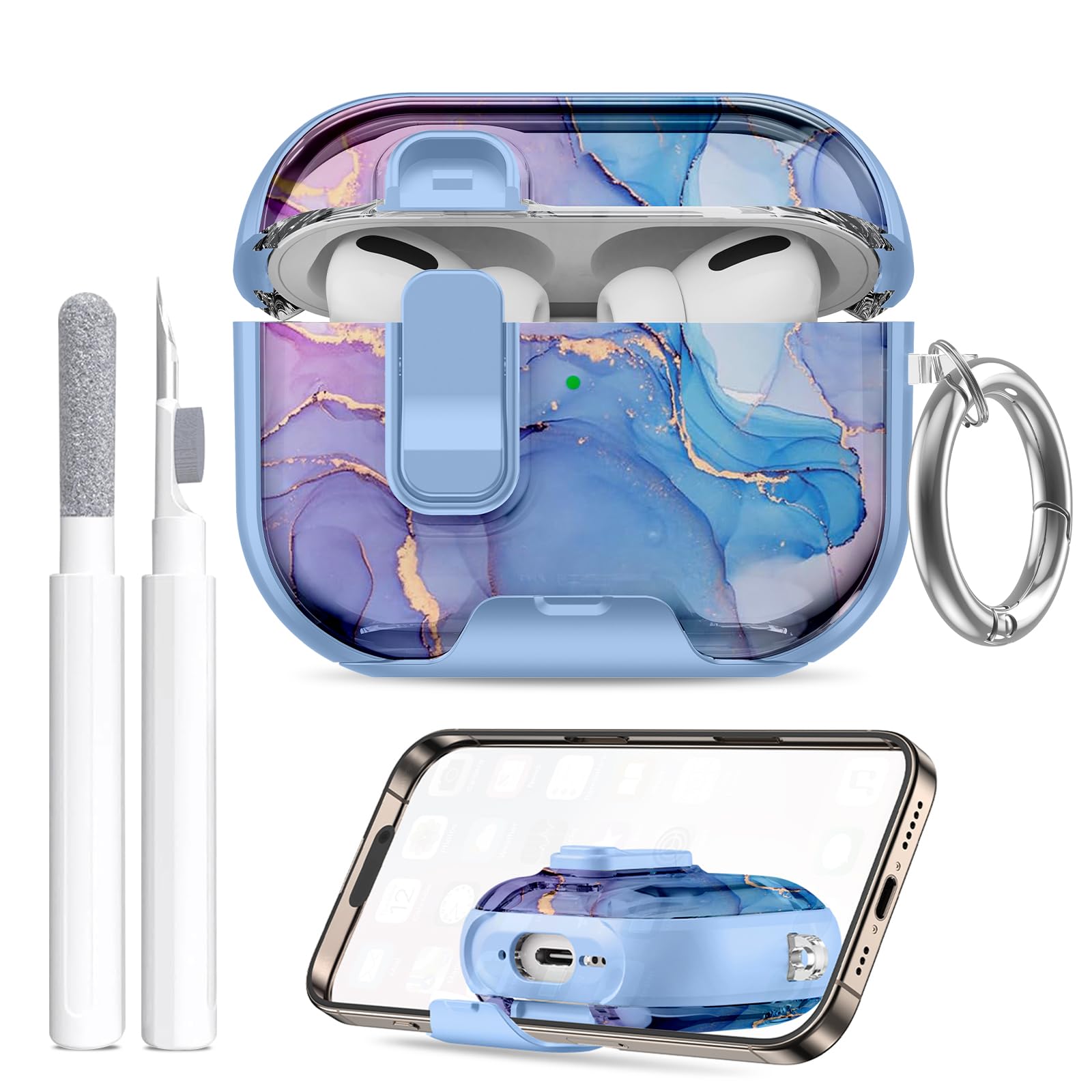 AirPods Pro 3 Case Shockproof Cover with Stand & Keychain