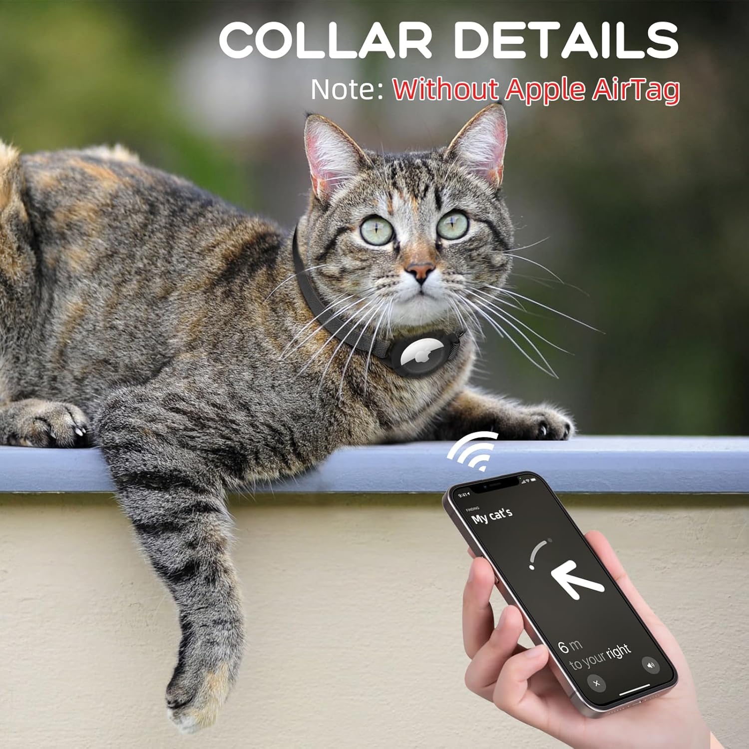 AirTag Cat Collar – Breakaway GPS Collar with Bell for Cats - Abbycart