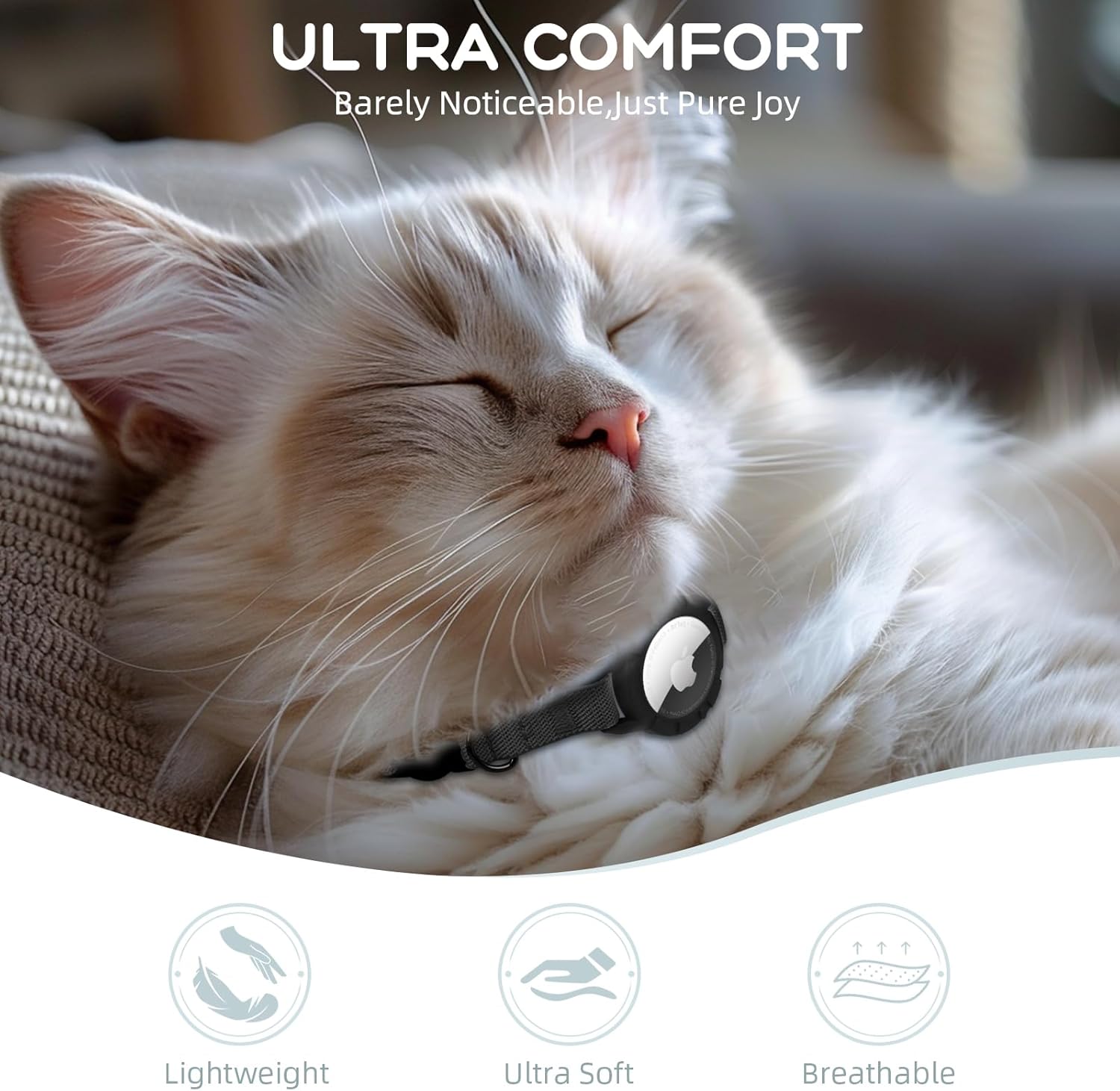 AirTag Cat Collar – Breakaway GPS Collar with Bell for Cats - Abbycart