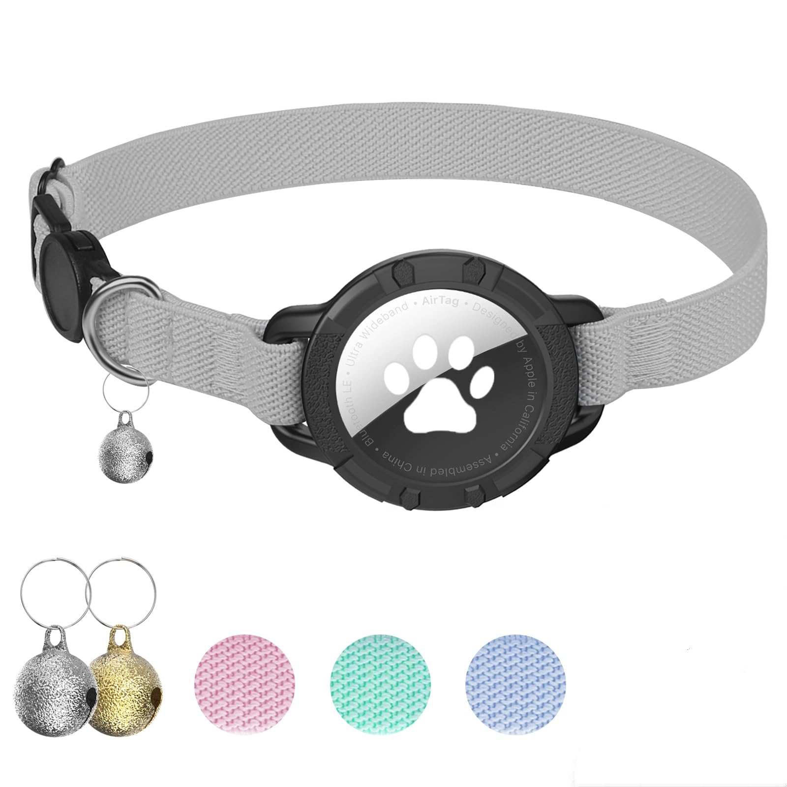 AirTag Cat Collar – Breakaway GPS Collar with Bell for Cats - Abbycart