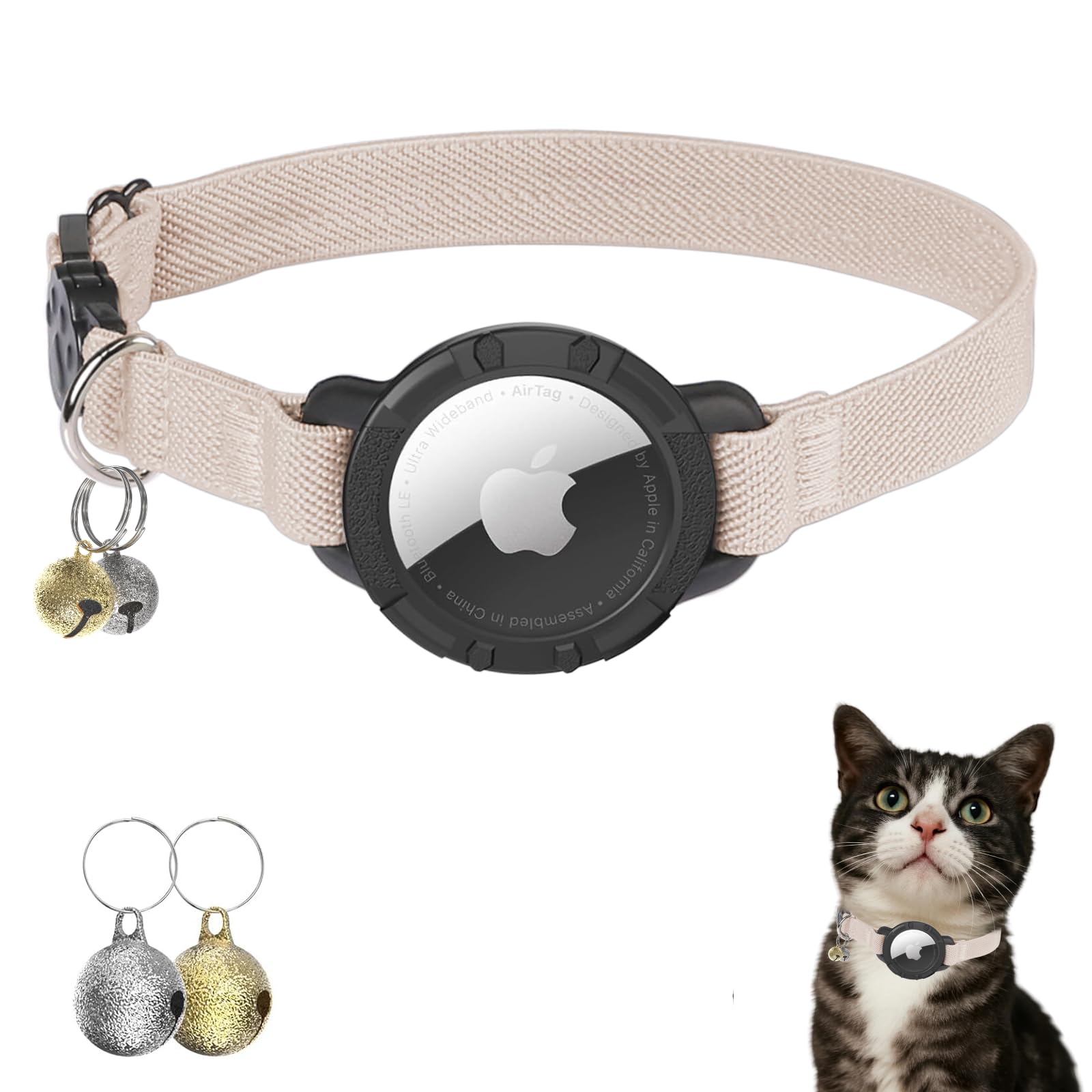 AirTag Cat Collar – Breakaway GPS Collar with Bell for Cats - Abbycart
