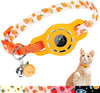 Airtag Cat Collar with Bells, Upgraded Safety Elastic Cat Collar with Airtag Cat Collar Holder, Anti-Lost Cat Collars for Girl Boy Cats, Anti-Suffocation Kitty Puppy Collars - Abbycart