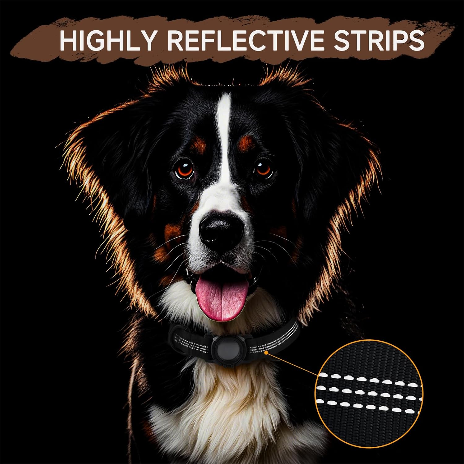 AirTag Dog Collar Waterproof Reflective Adjustable Pet Tracker