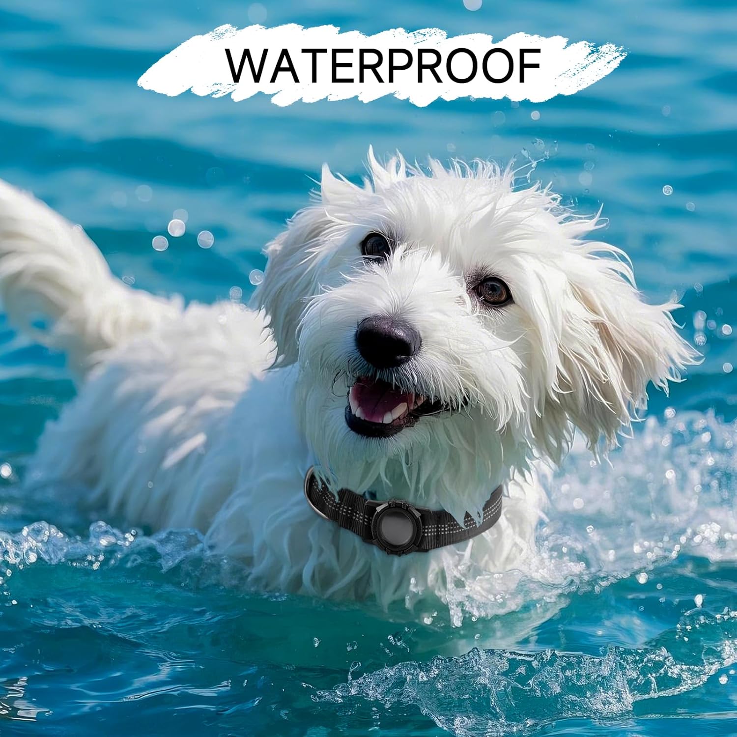 AirTag Dog Collar Waterproof Reflective Adjustable Pet Tracker