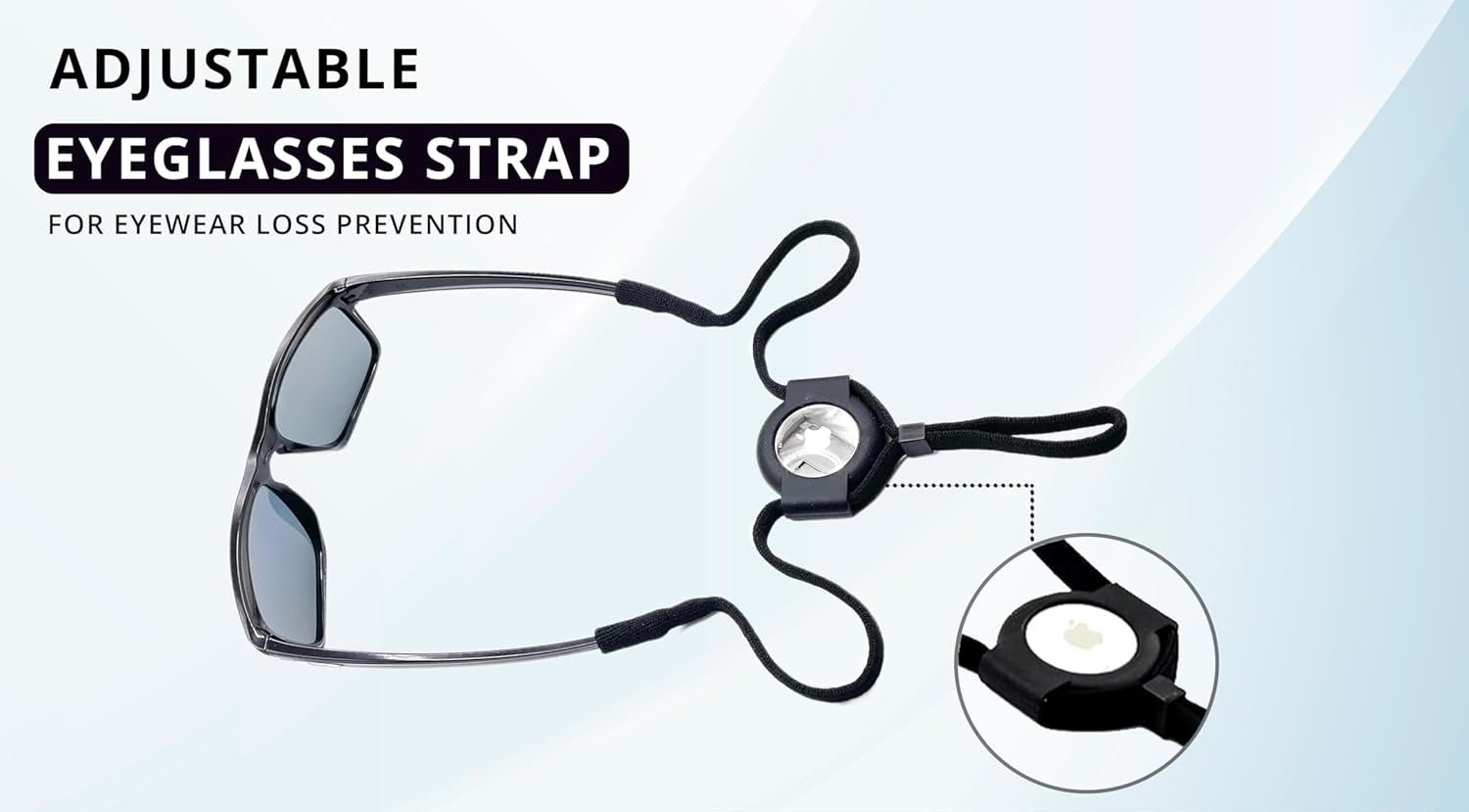 AirTag Eyeglass Strap – Adjustable Anti - Loss Glasses Lanyard with Holder for Men, Women, Seniors – Fits Readers & Sunglasses - Abbycart