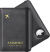 AirTag Leather Passport Holder - RFID Blocking Slim Travel Wallet for Men & Women - Abbycart