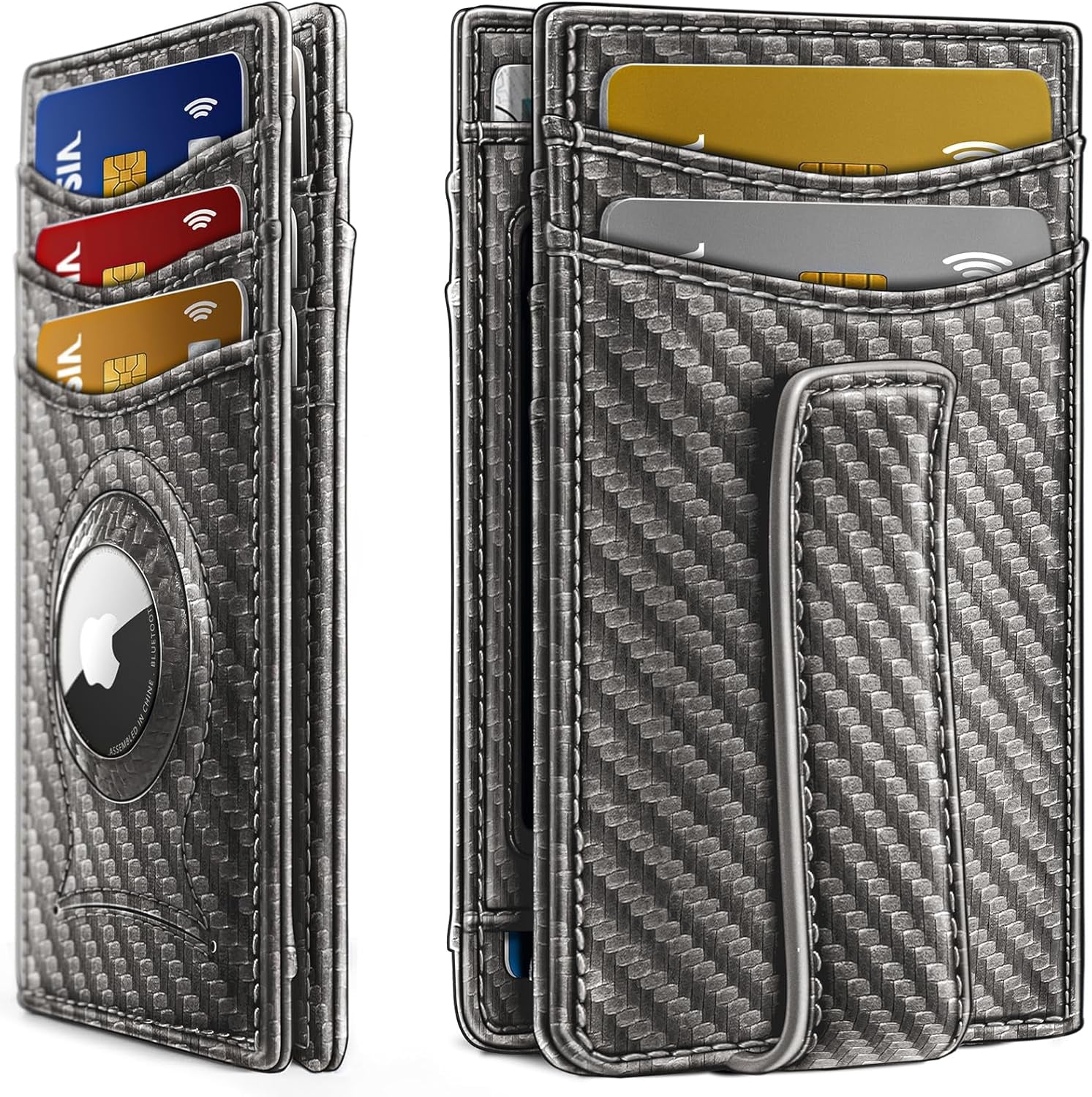 Airtag Men’s Wallet – Slim RFID Blocking Card Holder with Money Clip - Abbycart