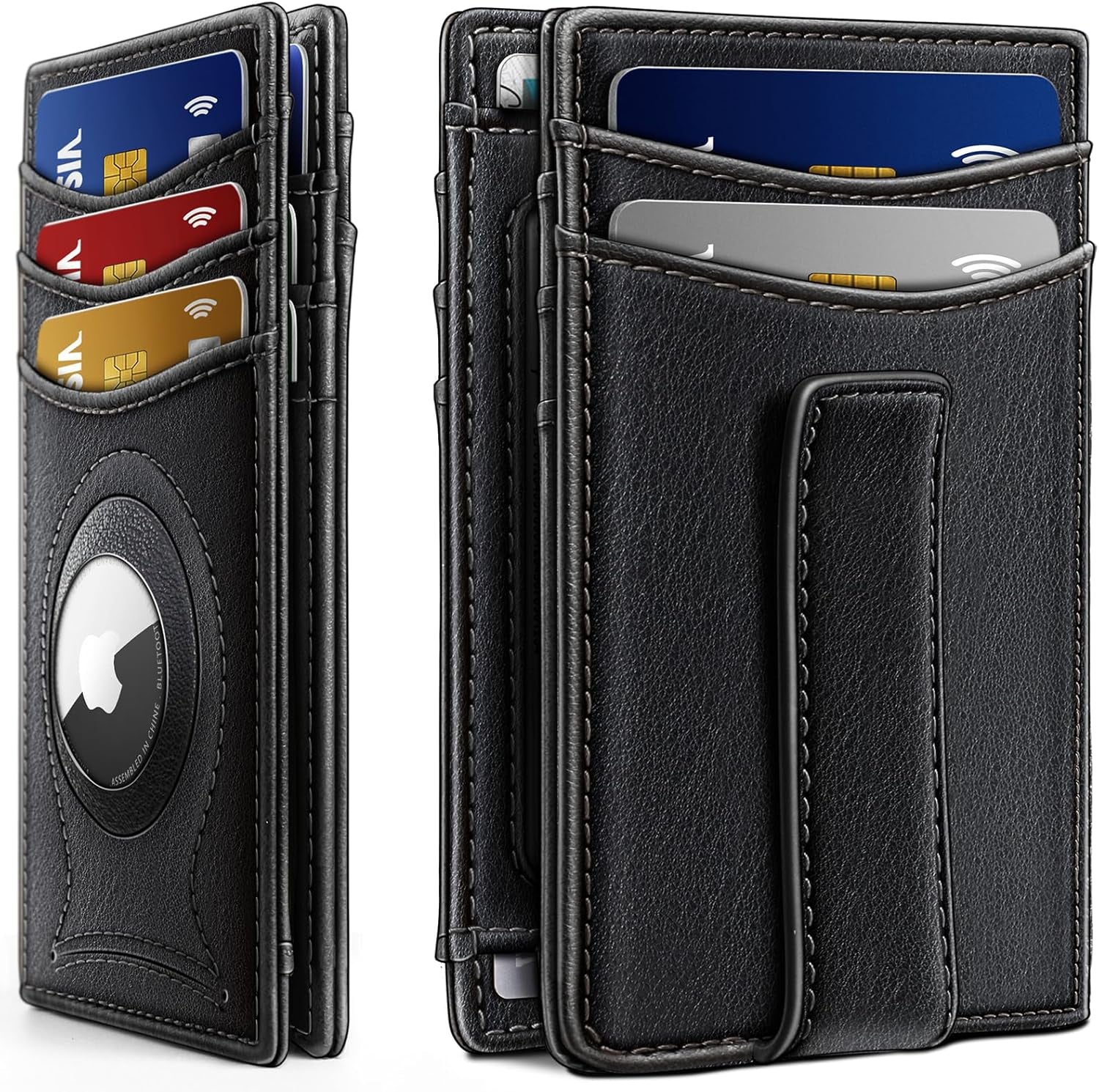 Airtag Men’s Wallet – Slim RFID Blocking Card Holder with Money Clip - Abbycart