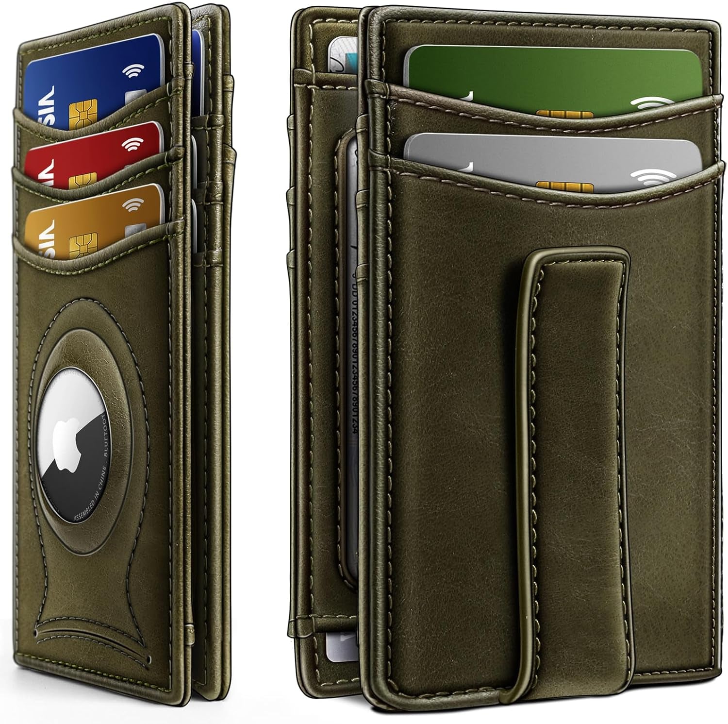 Airtag Men’s Wallet – Slim RFID Blocking Card Holder with Money Clip - Abbycart