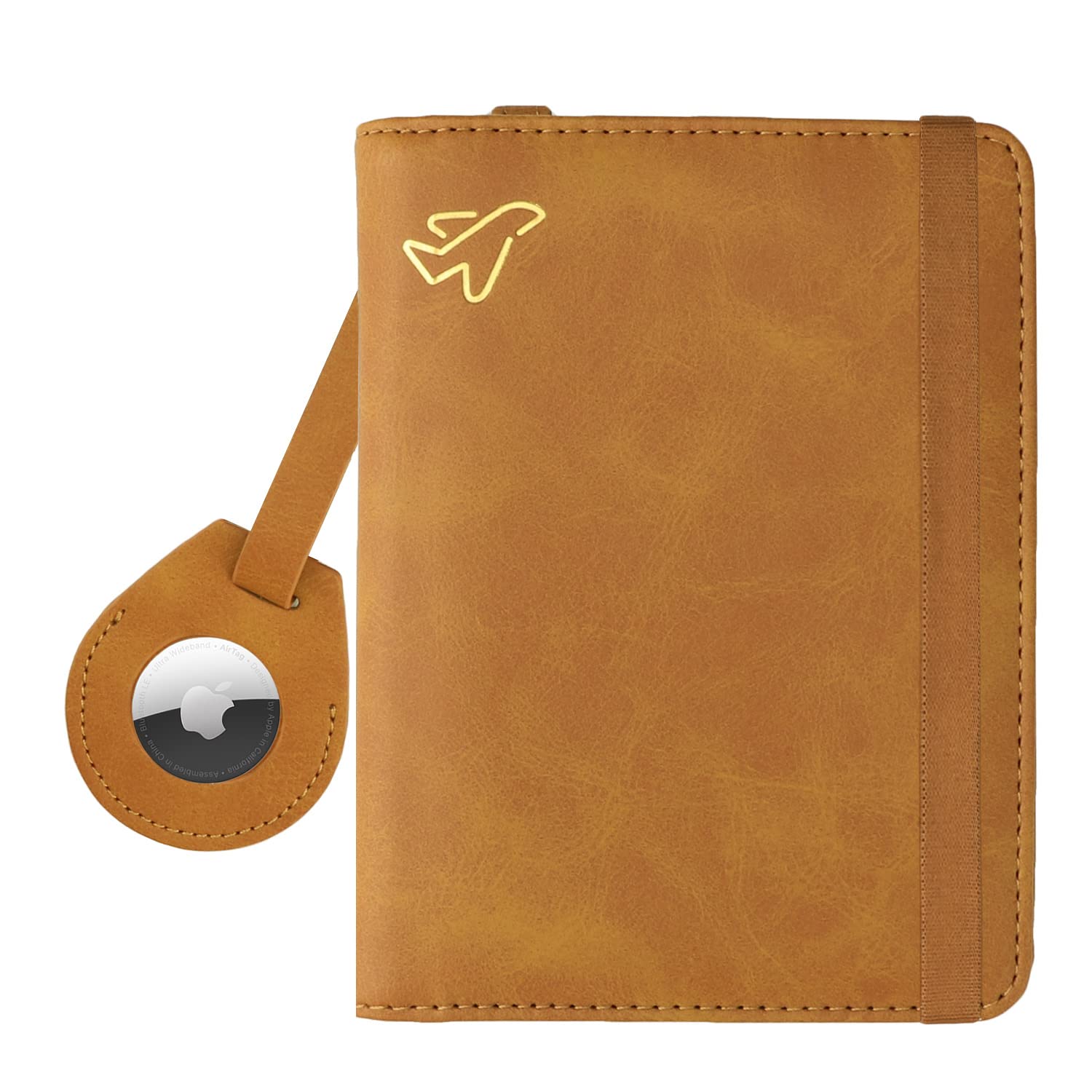AirTag Passport Holder – RFID Blocking Travel Wallet for Men & Women - Abbycart