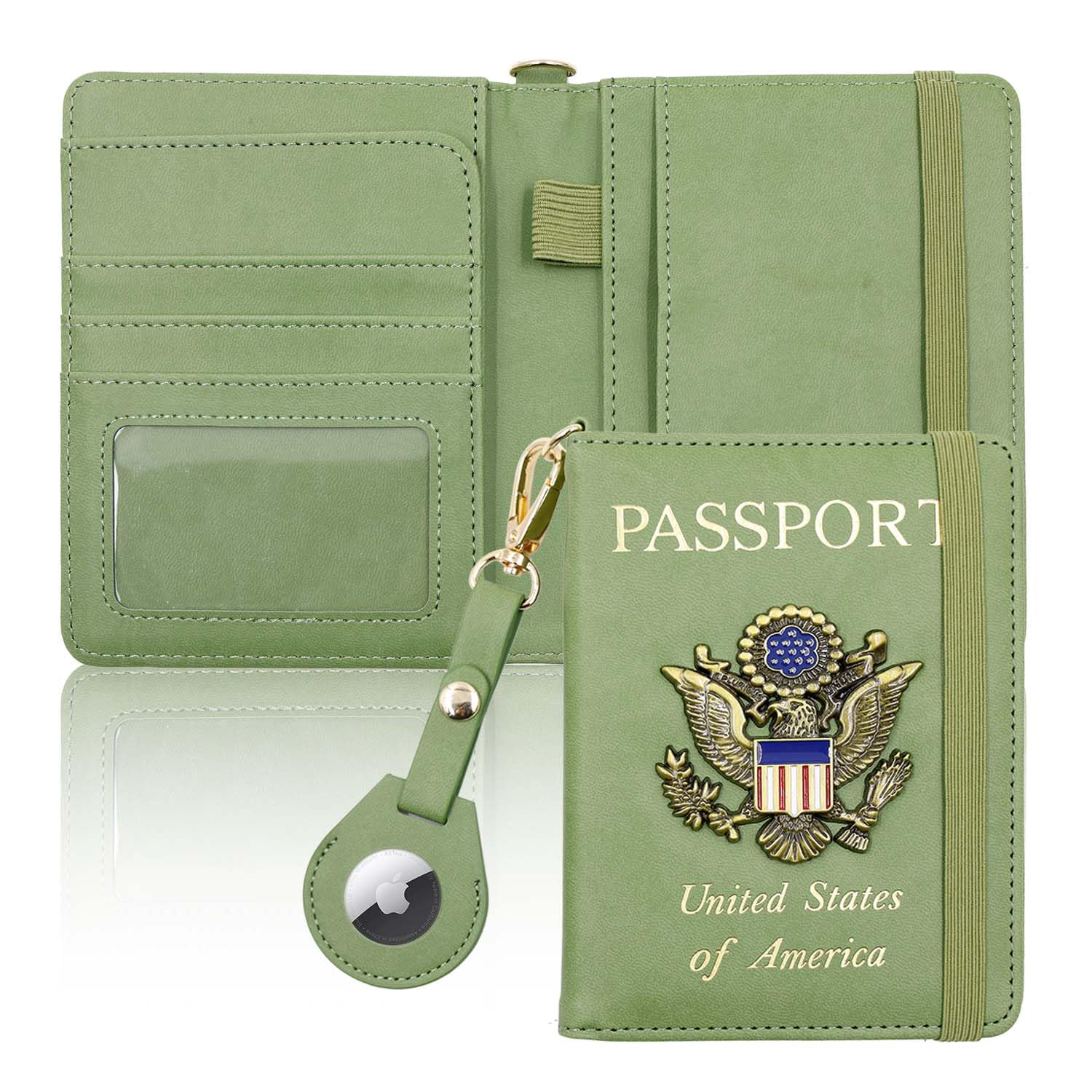 AirTag Passport Holder – RFID Blocking Travel Wallet for Women & Men - Abbycart