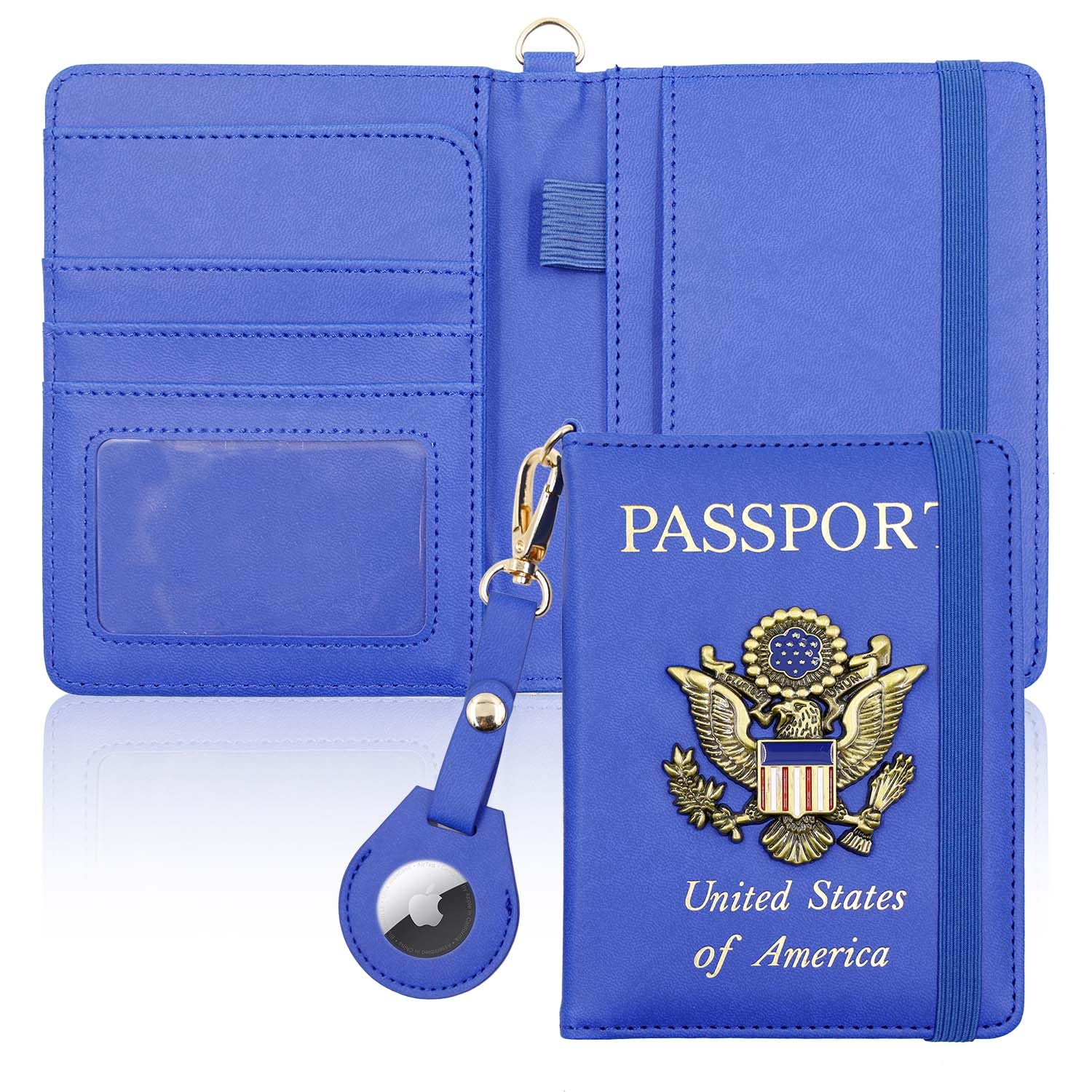 AirTag Passport Holder – RFID Blocking Travel Wallet for Women & Men - Abbycart